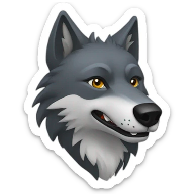 Un Loup + un corbeau sticker