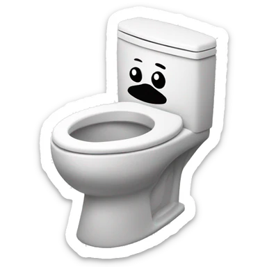 Skibidi toilet with a black doodle in it sticker