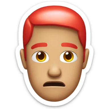 Red smartphone upset sticker