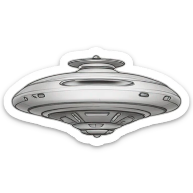 line drawing ufo sticker