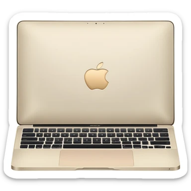 Cream colored MacBook  sticker