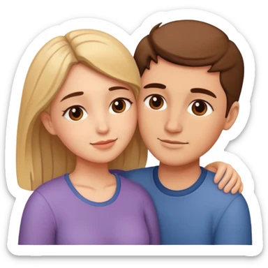 Moment intime entre amoureux sticker