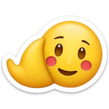 Yellow chilling emoji sticker