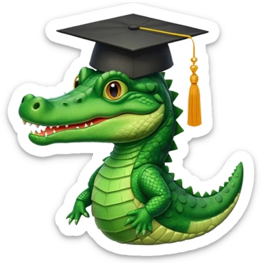 Alligator graduating  sticker