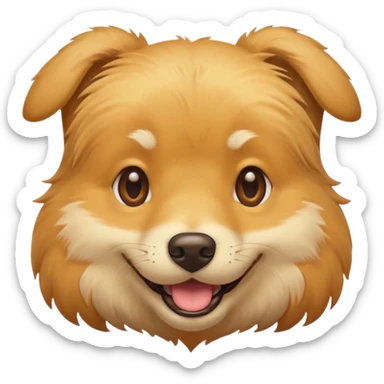 portrait of a dog, smiling with closed mouth, no tongue showing sticker
