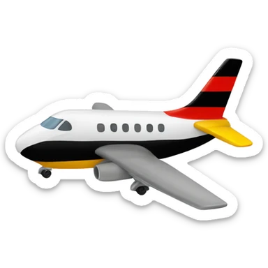 A plane in the colors of the German flag sticker