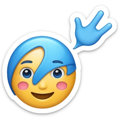 Emoji de verificado en tik tok azul con el chulo en el centro del emoji sticker