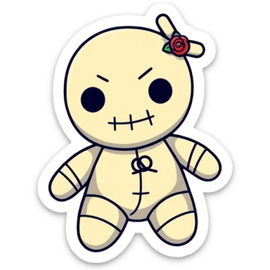 voodoo doll sticker