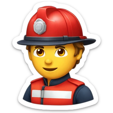 Sapeur pompier en uniforme sticker