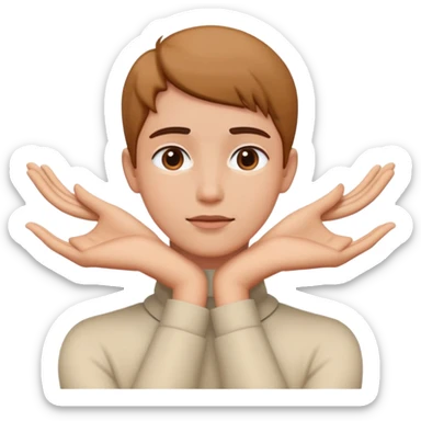 person with hands around their neck  sticker