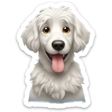 einstein dog with tongue sticking out sticker