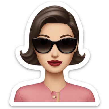 Brunette lady wearing dior sticker