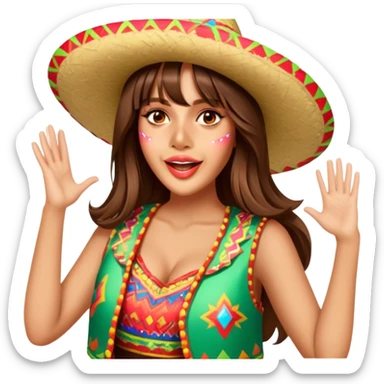 Fiestero with Sombrero sticker