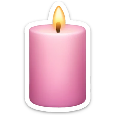 pastel pink christmas candle sticker