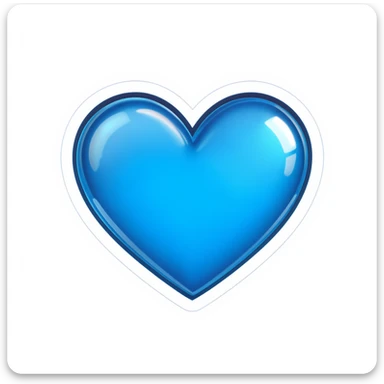 heart emoji, cute and shiny, no background sticker