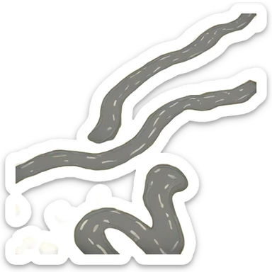 Yellow brick road going into distance  sticker