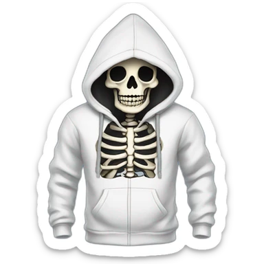 skeleton hoodie sticker
