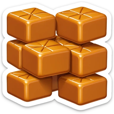 Salted carmel candy blocks sticker