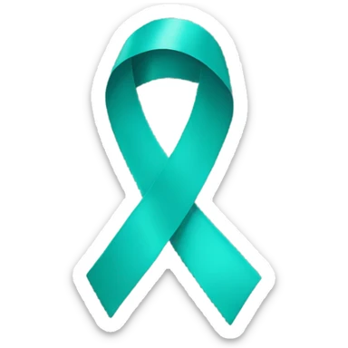 Teal ribbon sticker