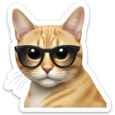 Cat with sunglasses sticker
