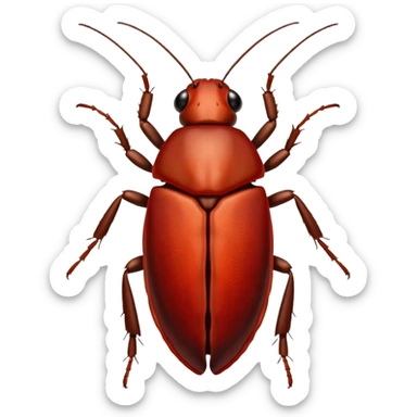 cockroach with "RED" written on its back sticker