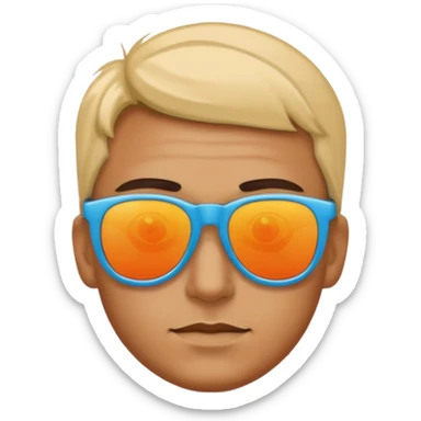 😎 with multiple colour sunglass sticker