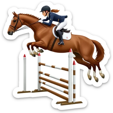 tamie smith and mai baum jumping xc (3 day eventing) sticker