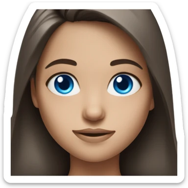 Realistic brunette girl with bright blue eyes lifting weights sticker