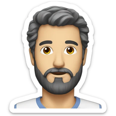 french-TV-Host-beard sticker