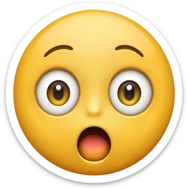 A shocked emoji sticker