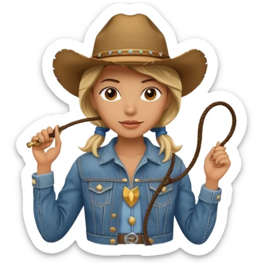 cow girl sticker