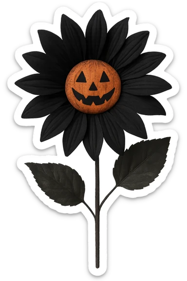 Halloween flower remove background, remove shadow sticker