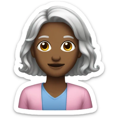 peluquera con tinte en la mano sticker