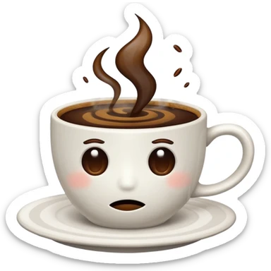 Bad coffee / sad coffee sticker