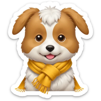 Dog with Toyscarf sticker
