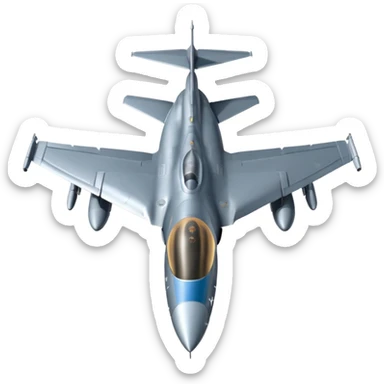 American F16 from topdown view sticker