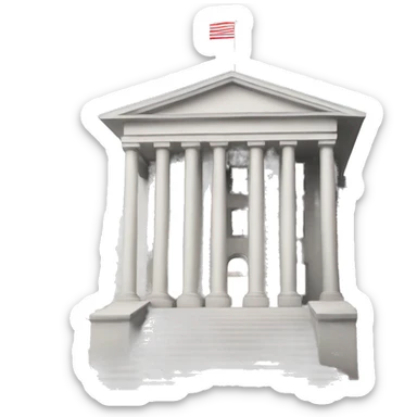 government building inside a spyglass sticker