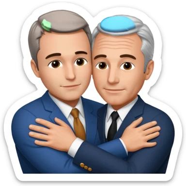 Charlie Kirk, Jeffrey Epstein hugging sticker