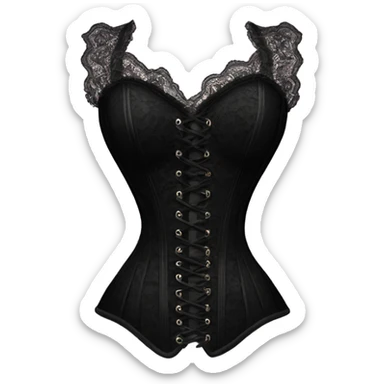 black lace corset sticker