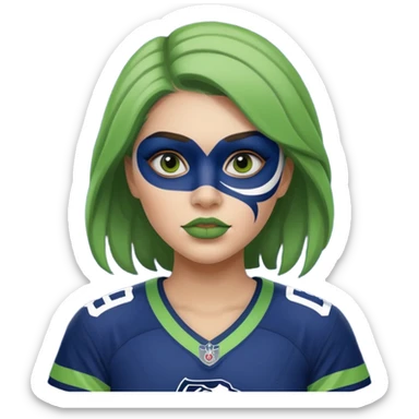 seahawks fan female sticker