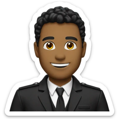 solo smile black jacket formal sticker