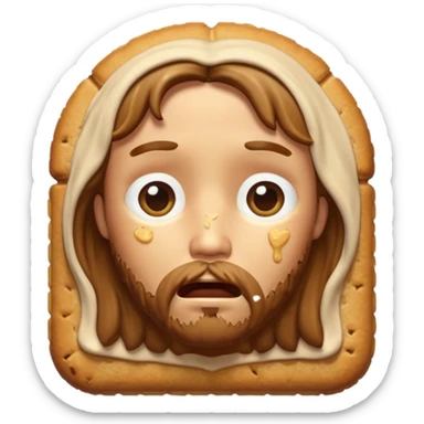 cute biscuit no cream cry jesus sticker