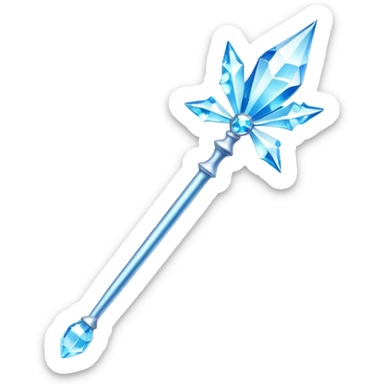 snow queen wand sticker