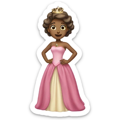 Princess curtseying  sticker