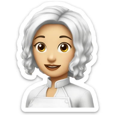 Novia blanca pelo cafe y novia blanca pelo negro sticker