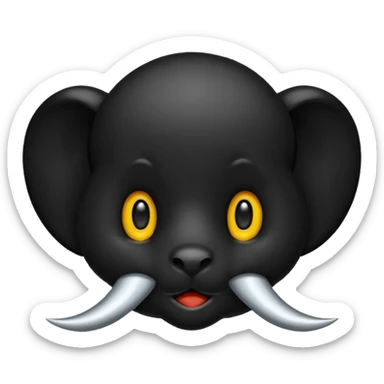 Icono Lazo Negro luto para whatsapp sticker