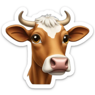 Kuh fährt Auto sticker