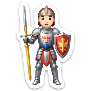 brave knight full body sticker