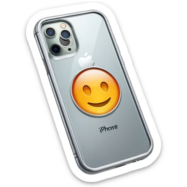 iphone 16 pro, silver with glass phone case  sticker