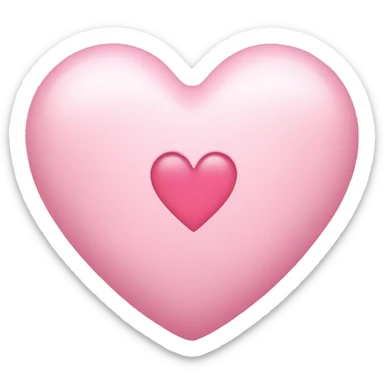 Light pink heart sticker